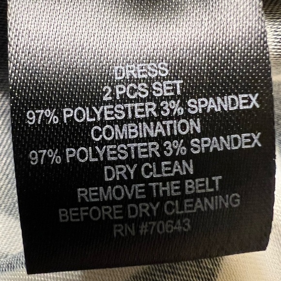 Jessica Howard Black and White Floral Dress with Jacket sz 8 2 Peice Set - Picture 10 of 12